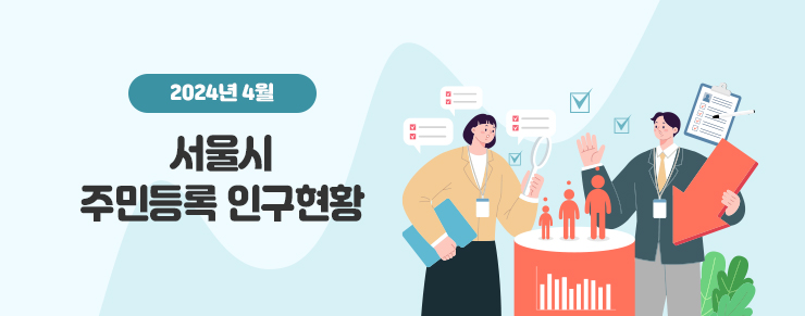 2024년 4월 기준 서울시 주민등록 인구현황