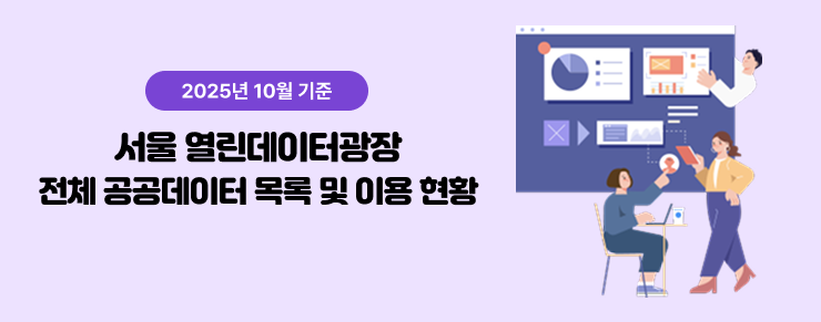 열린데이터광장 전체 공공데이터 목록 및 이용현황(25년 10월)