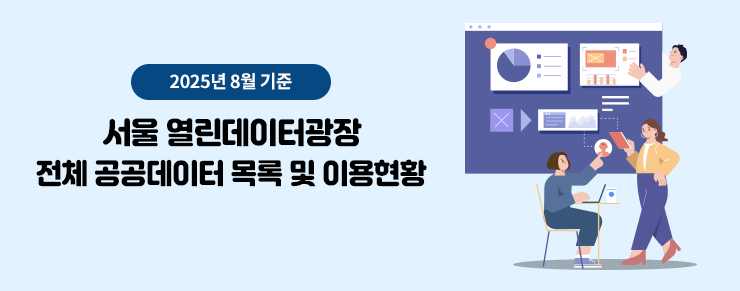 2025년 8월 기준 서울 열린데이터 광장 전체 공공데이터 목록 및 이용현황